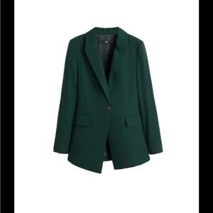 Mango teal green blazer